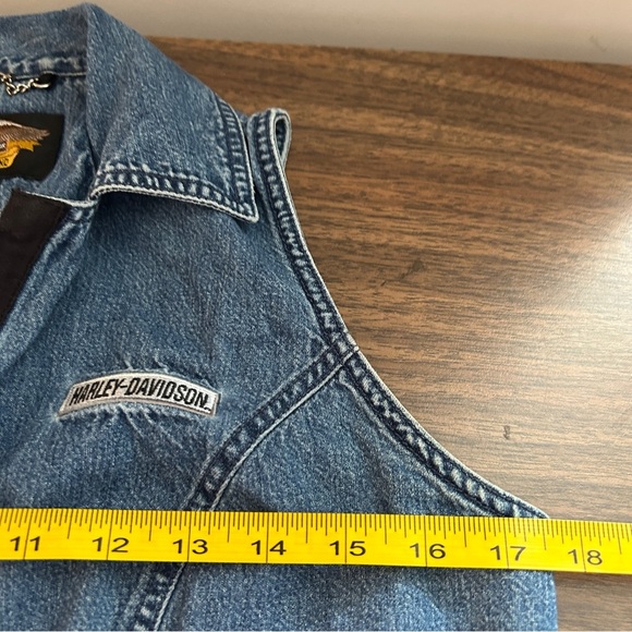 Harley-Davidson Blue Denim Women’s Vest M - Picture 10 of 11